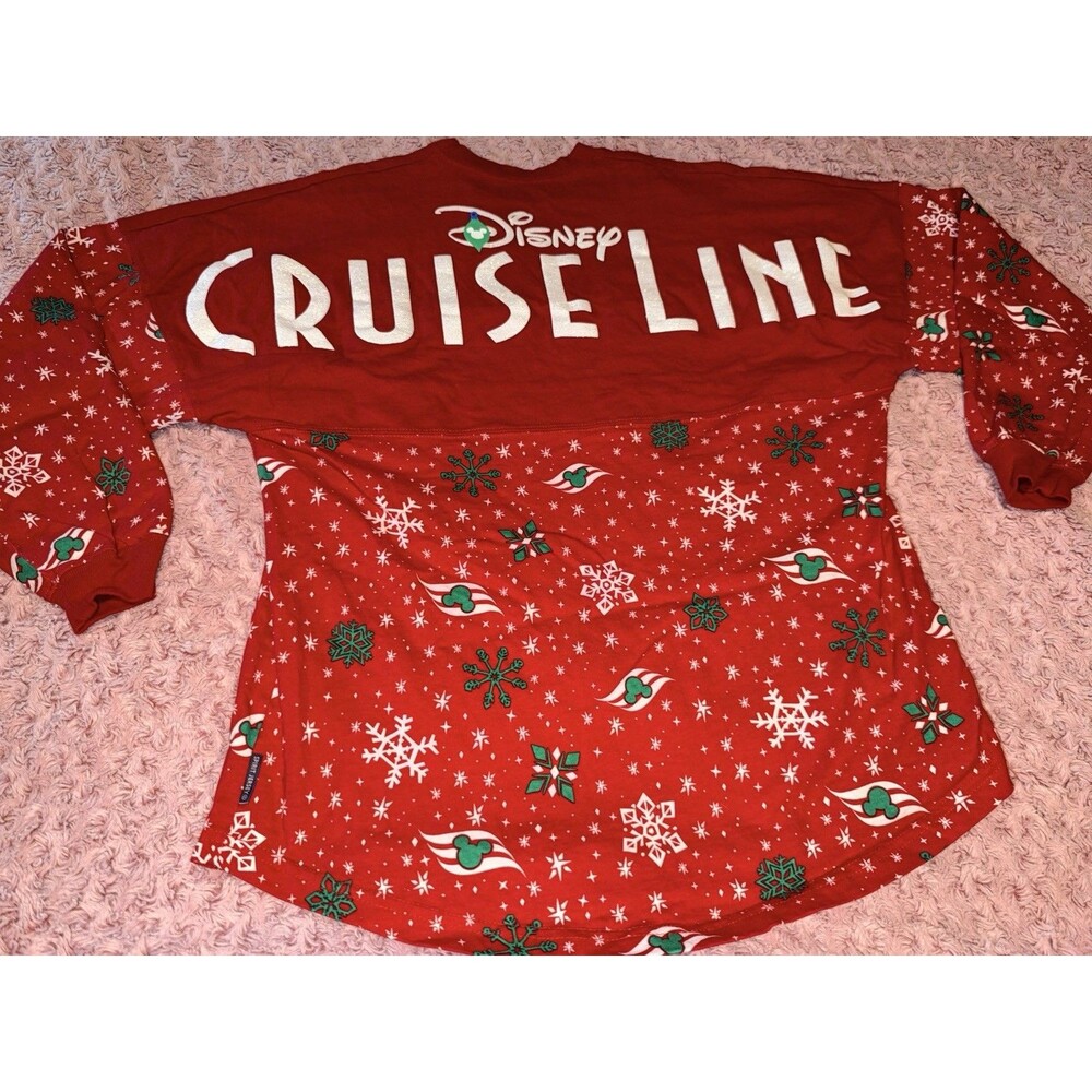 Disney Cruise Line Holiday Christmas Spirit Jersey Red Ornaments DCL Small